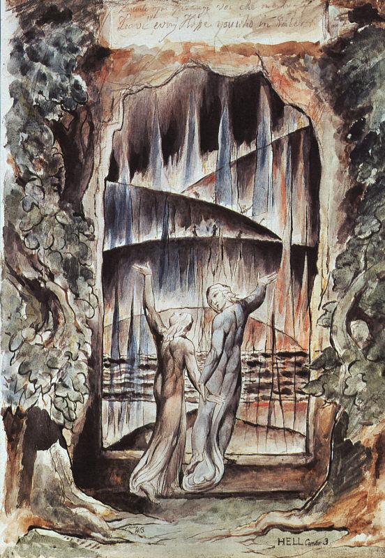 Blake, William Dante and Virgil at the Gates of Hell China oil painting art